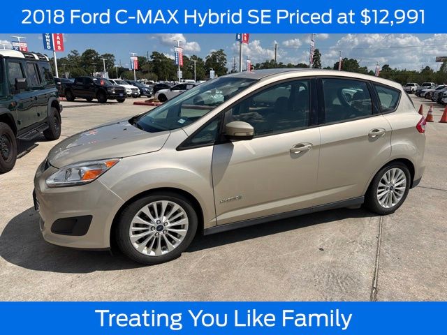 White Gold Metallic 2018 Ford C-Max Hybrid Wagon Front-Wheel Drive Continuously Variable Transmission