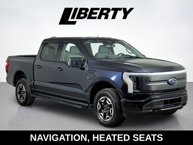 Antimatter Blue Metallic 2023 Ford F-150 Lightning XLT SuperCrew AWD Pickup Truck All-Wheel Drive Automatic