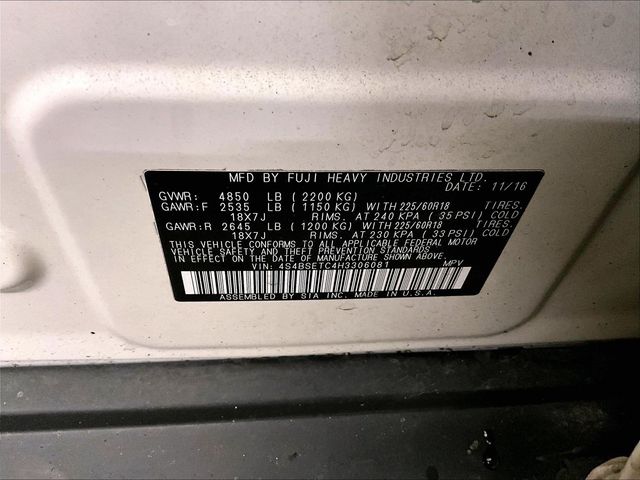 2017 Subaru Outback 3.6R White at Rafferty Subaru