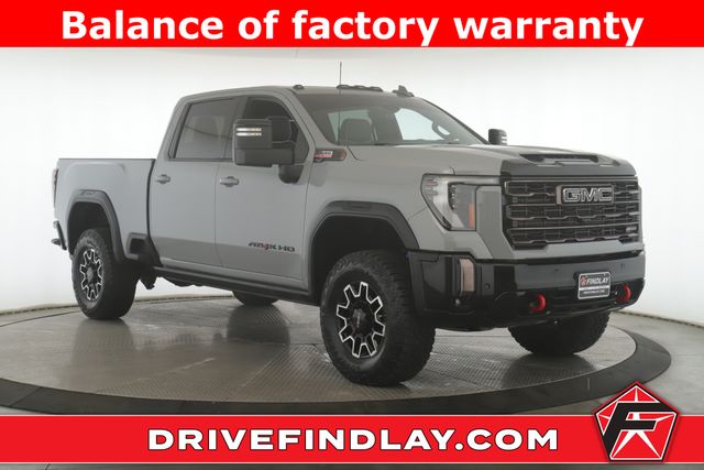 Gray 2024 GMC Sierra 2500HD AT4X Crew Cab 4WD Pickup Truck Four-Wheel Drive Automatic