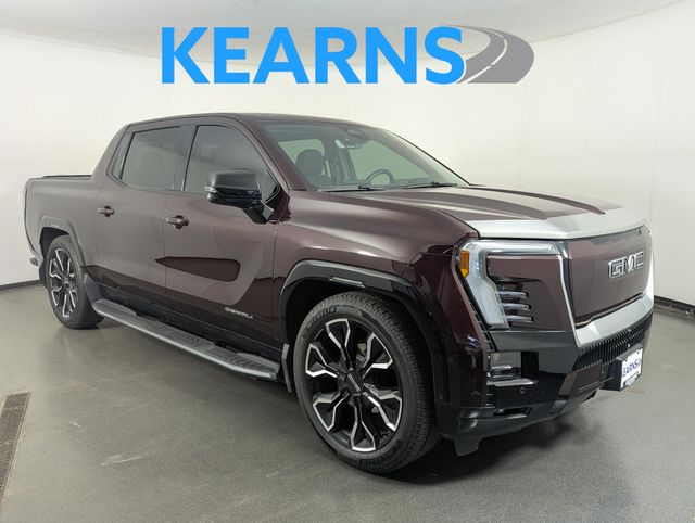 Red (Burgundy) 2025 GMC Sierra EV Denali Crew Cab (Extended Range) e4WD Pickup Truck All-Wheel Drive 1-Speed Automatic