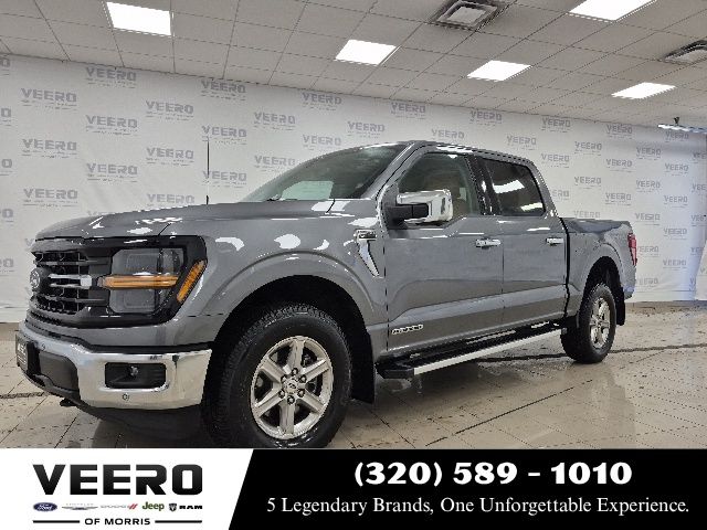 Gray Metallic 2024 Ford F-150 Pickup Truck Four-Wheel Drive Automatic