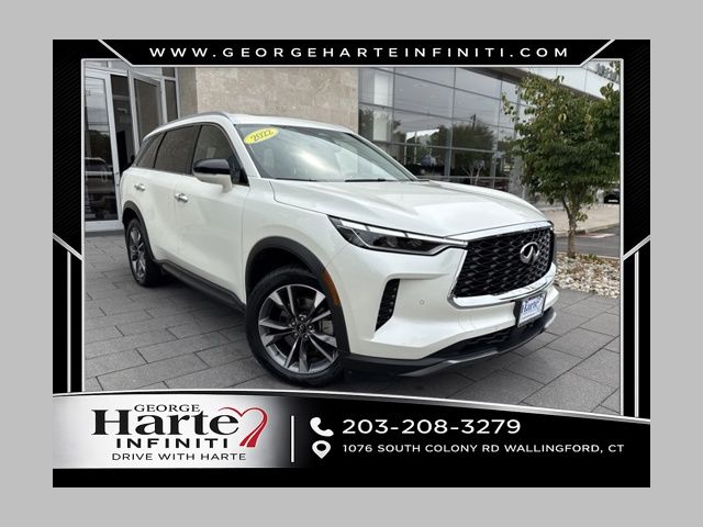 Majestic White 2022 INFINITI QX60 SUV / Crossover All-Wheel Drive 9-Speed Automatic