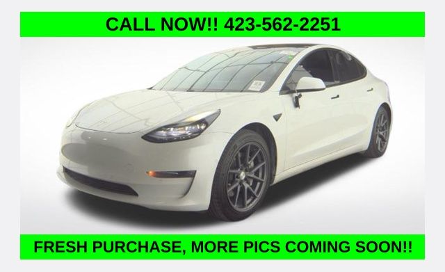 Pearl White Multi-Coat 2021 Tesla Model 3 Long Range AWD Sedan All-Wheel Drive 1-Speed Automatic