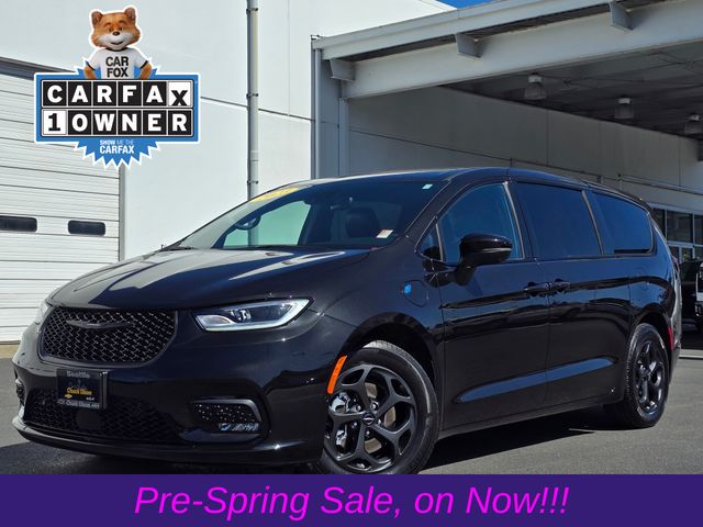 Brilliant Black Crystal Pearlcoat 2023 Chrysler Pacifica Hybrid Touring L FWD Minivan Front-Wheel Drive Continuously Variable Transmission
