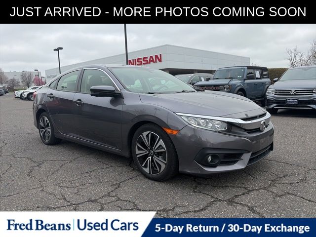 Gray 2018 Honda Civic EX-L Sedan Front-Wheel Drive Continuously Variable Transmission