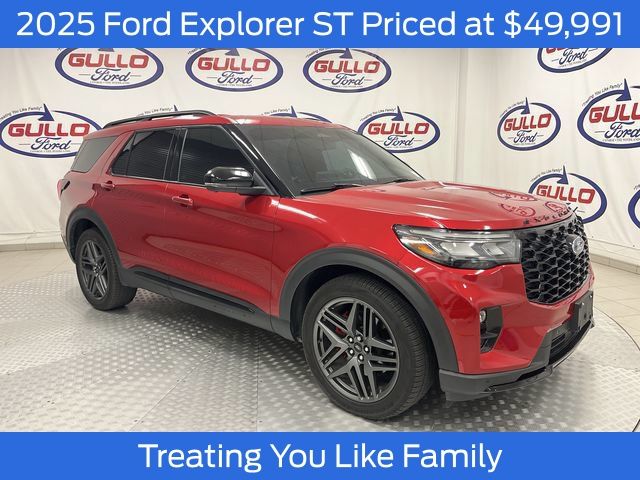 Rapid Red Metallic Tinted Clearcoat 2025 Ford Explorer SUV / Crossover All-Wheel Drive Automatic