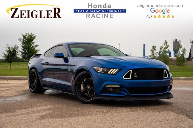 Lightning Blue Metallic 2017 Ford Mustang Coupe Rear-Wheel Drive 6-Speed Manual
