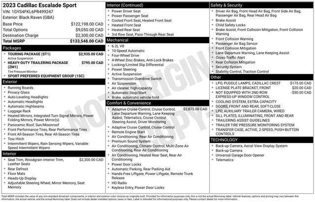  2023 Cadillac Escalade Sport 4WD   