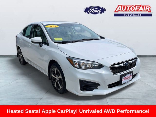 Crystal White Pearl 2019 Subaru Impreza Sedan All-Wheel Drive Continuously Variable Transmission