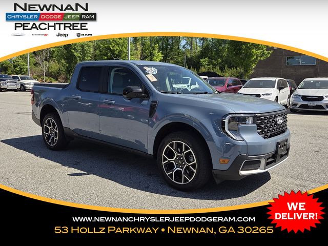 Blue (Azure Gray Metallic) 2025 Ford Maverick Lariat SuperCrew AWD Pickup Truck All-Wheel Drive 8-Speed Automatic
