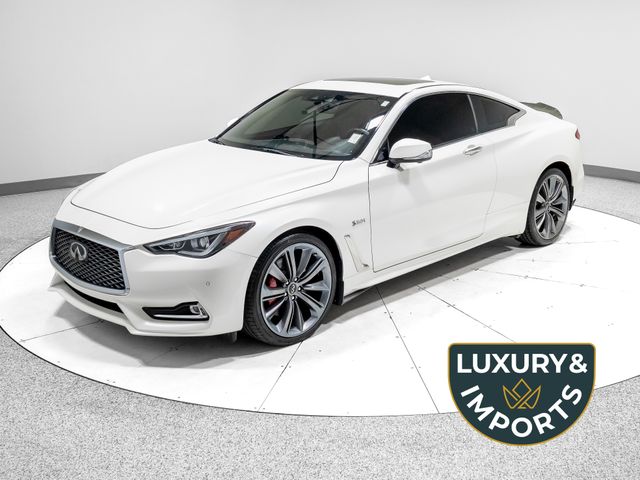 Majestic White 2018 INFINITI Q60 Coupe All-Wheel Drive 7-Speed Automatic