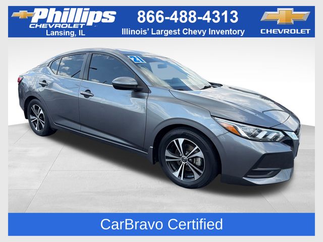 Gray (Gun Metallic) 2021 Nissan Sentra Sedan Front-Wheel Drive Continuously Variable Transmission