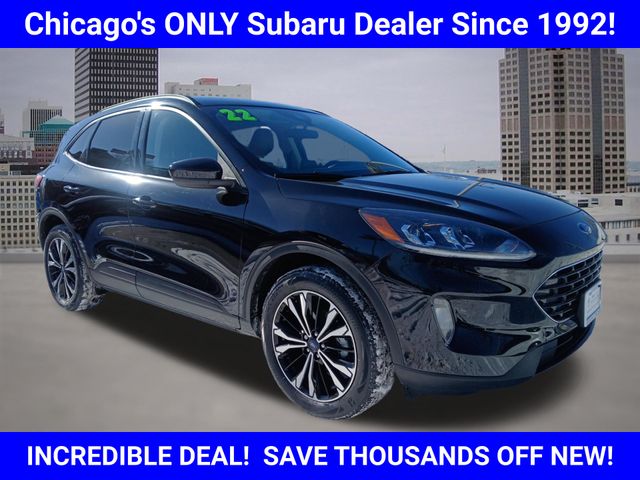 Agate Black Metallic 2022 Ford Escape SEL AWD SUV / Crossover All-Wheel Drive 8-Speed Automatic