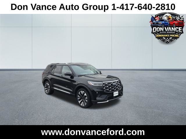 Black Metallic 2025 Ford Explorer Platinum AWD SUV / Crossover All-Wheel Drive Automatic