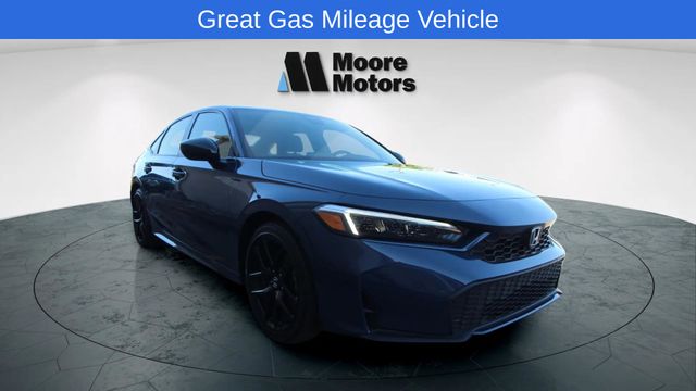 Boost Blue Pearl 2025 Honda Civic Hybrid Sport Sedan FWD Sedan Front-Wheel Drive Continuously Variable Transmission