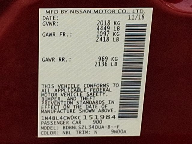 used 2019 Nissan Altima car, priced at $13,910