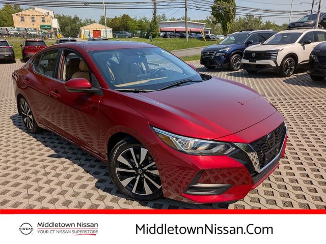 Red (Scarlet Ember Tintcoat) 2023 Nissan Sentra SV FWD Sedan Front-Wheel Drive Continuously Variable Transmission