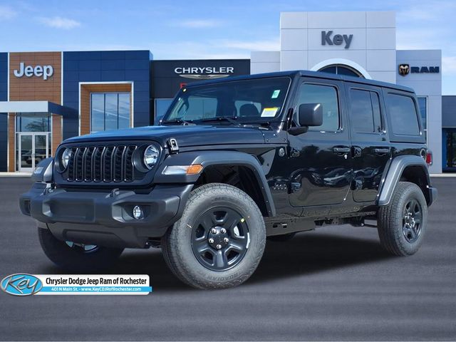 Black Clearcoat 2025 Jeep Wrangler Sport 4-Door 4WD SUV / Crossover Four-Wheel Drive 8-Speed Automatic