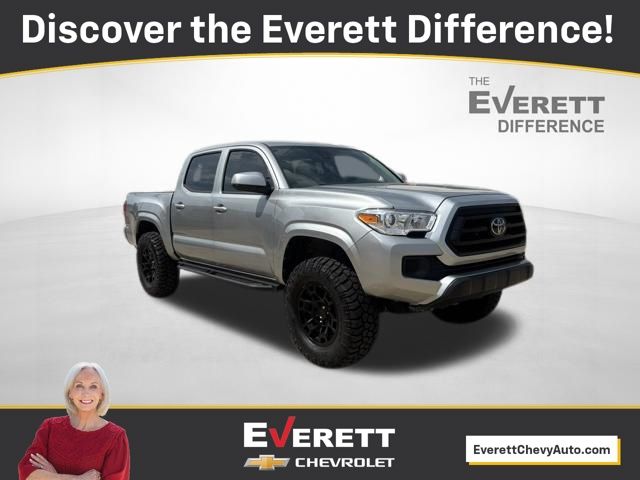 Celestial Silver Metallic 2023 Toyota Tacoma SR V6 Double Cab 4WD Pickup Truck Four-Wheel Drive Automatic