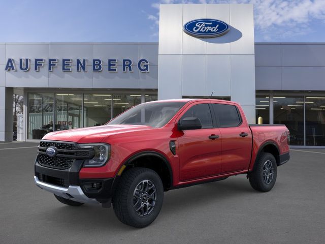 Ruby Red Metallic 2025 Ford Ranger XLT SuperCrew 4WD Pickup Truck Four-Wheel Drive Automatic