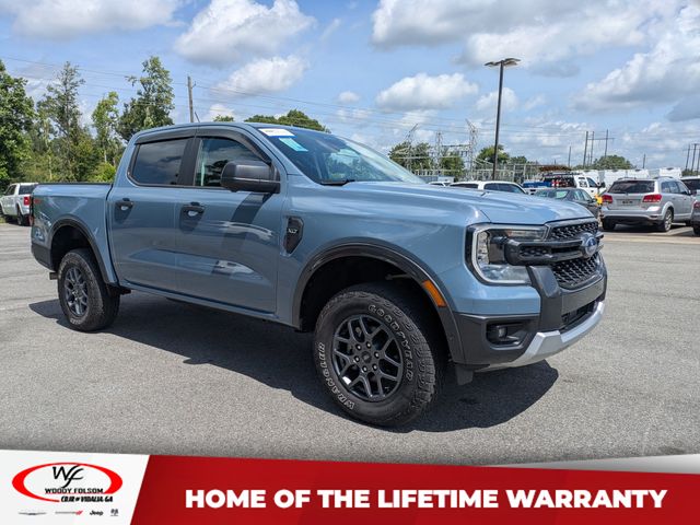 Blue (Azure Gray Metallic) 2024 Ford Ranger Pickup Truck Four-Wheel Drive Automatic