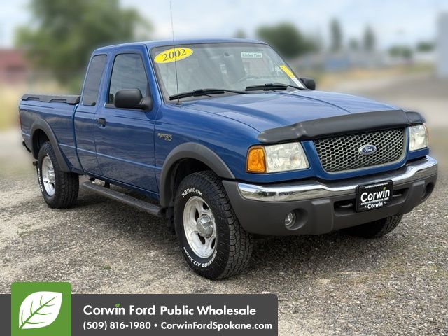 Sonic Blue Clearcoat Metallic 2002 Ford Ranger Pickup Truck Four-Wheel Drive 5-Speed Manual Overdrive