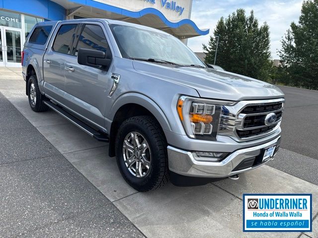 Silver 2021 Ford F-150 Pickup Truck Four-Wheel Drive Automatic