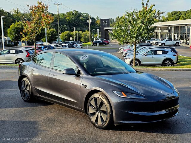Solid Black 2024 Tesla Model 3 Sedan Rear-Wheel Drive 1-Speed Automatic