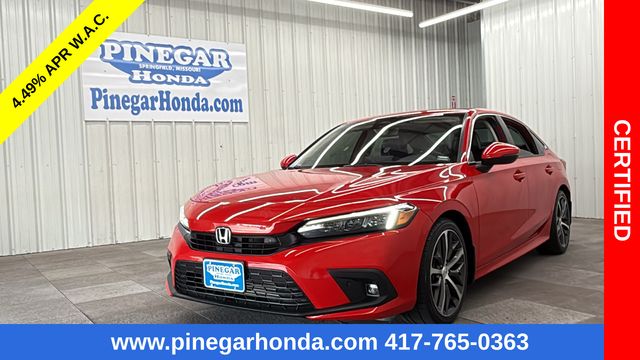 Rallye Red 2022 Honda Civic Sedan Front-Wheel Drive Continuously Variable Transmission