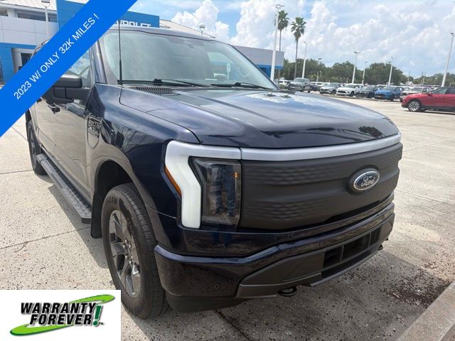 Blue Metallic 2023 Ford F-150 Lightning Pickup Truck All-Wheel Drive Automatic