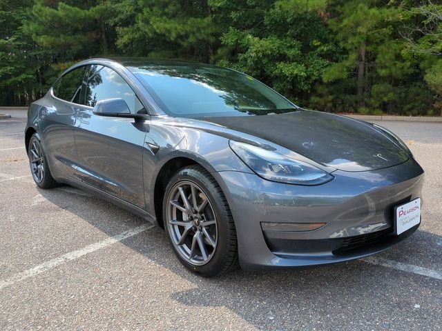 Gray 2021 Tesla Model 3 Sedan Rear-Wheel Drive 1-Speed Automatic