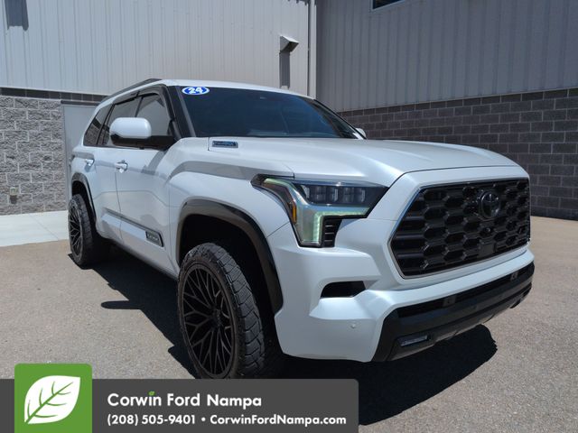 White (Wind Chill Pearl) 2024 Toyota Sequoia Platinum 4WD SUV / Crossover Four-Wheel Drive Automatic