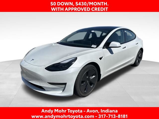 Pearl White Multi-Coat 2023 Tesla Model 3 RWD Sedan Rear-Wheel Drive 1-Speed Automatic