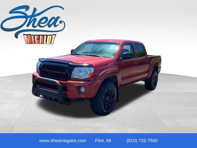 Red 2008 Toyota Tacoma Double Cab V6 4WD Pickup Truck Four-Wheel Drive 6-Speed Manual Overdrive