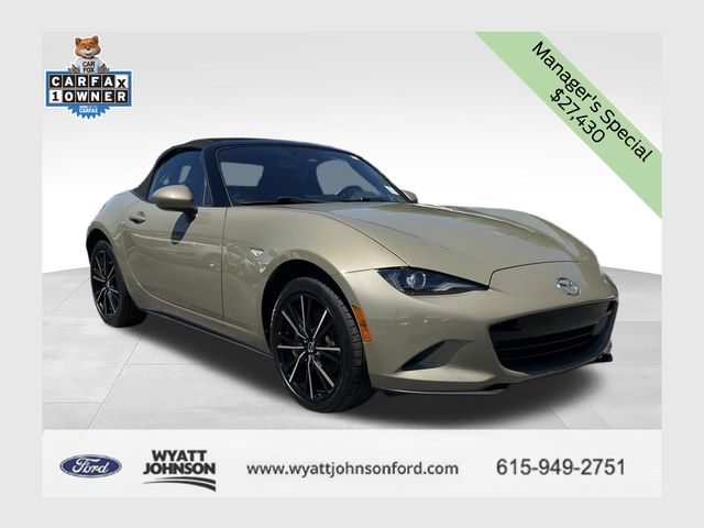 Zircon Sand Metallic 2024 Mazda MX-5 Miata Convertible Rear-Wheel Drive 6-Speed Automatic