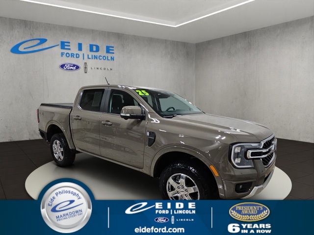 Marsh Gray 2025 Ford Ranger Lariat SuperCrew 4WD Pickup Truck Four-Wheel Drive Automatic