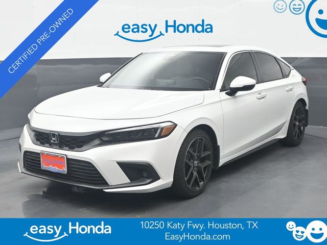 Platinum White Pearl 2024 Honda Civic Hatchback Hatchback Front-Wheel Drive Continuously Variable Transmission