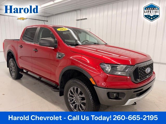 Rapid Red Metallic Tinted Clearcoat 2021 Ford Ranger Pickup Truck Four-Wheel Drive Automatic