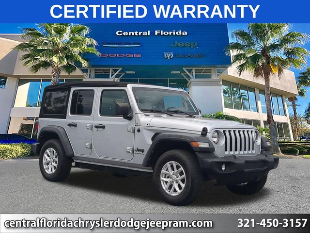 Silver Zynith Clearcoat 2023 Jeep Wrangler SUV / Crossover Four-Wheel Drive 8-Speed Automatic
