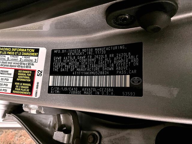 2021 Toyota Camry SE Silver at Sutliff Volkswagen