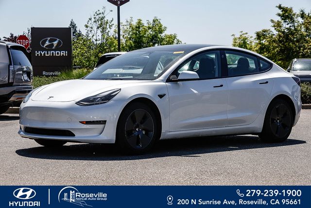 White 2023 Tesla Model 3 RWD Sedan Rear-Wheel Drive 1-Speed Automatic