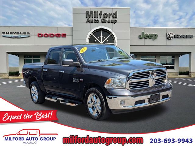 Gray (Maximum Steel Metallic Clearcoat) 2017 RAM 1500 Big Horn Crew Cab 4WD Pickup Truck Four-Wheel Drive 8-Speed Automatic