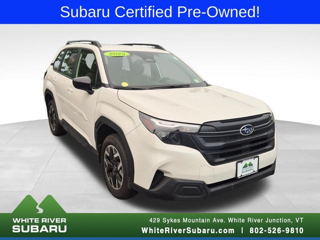 Crystal White Pearl 2025 Subaru Forester SUV / Crossover All-Wheel Drive Continuously Variable Transmission