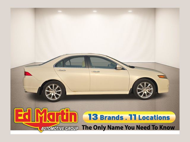 White 2007 Acura TSX Sedan Front-Wheel Drive 5-Speed Automatic