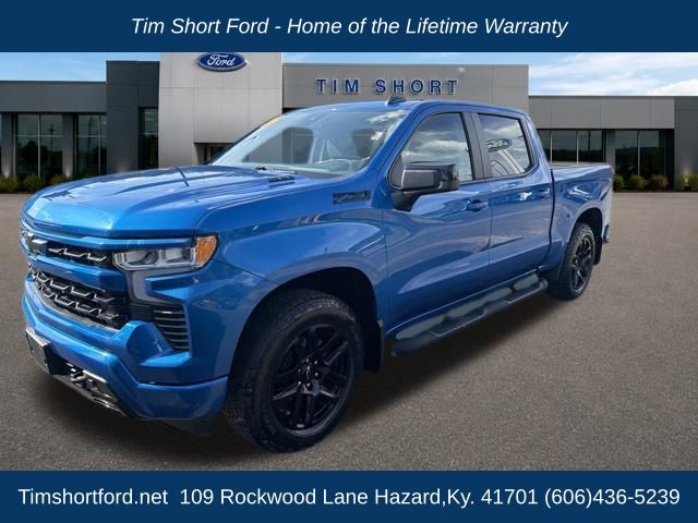 Blue 2024 Chevrolet Silverado 1500 Pickup Truck Four-Wheel Drive Automatic