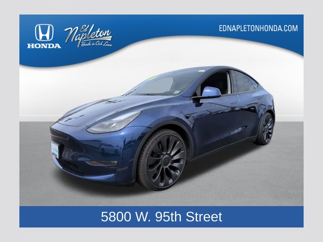 Blue 2023 Tesla Model Y Performance AWD SUV / Crossover All-Wheel Drive 1-Speed Automatic
