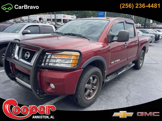 Cayenne Red Pearl 2014 Nissan Titan Pickup Truck Four-Wheel Drive 5-Speed Automatic