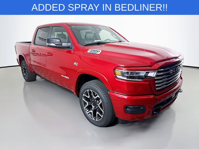 Molten Red Pearlcoat 2026 RAM 1500 Laramie Crew Cab 4WD Pickup Truck Four-Wheel Drive 8-Speed Automatic