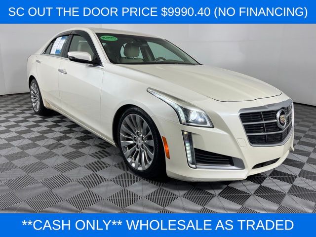 White Diamond Clearcoat 2014 Cadillac CTS Sedan Rear-Wheel Drive 8-Speed Automatic